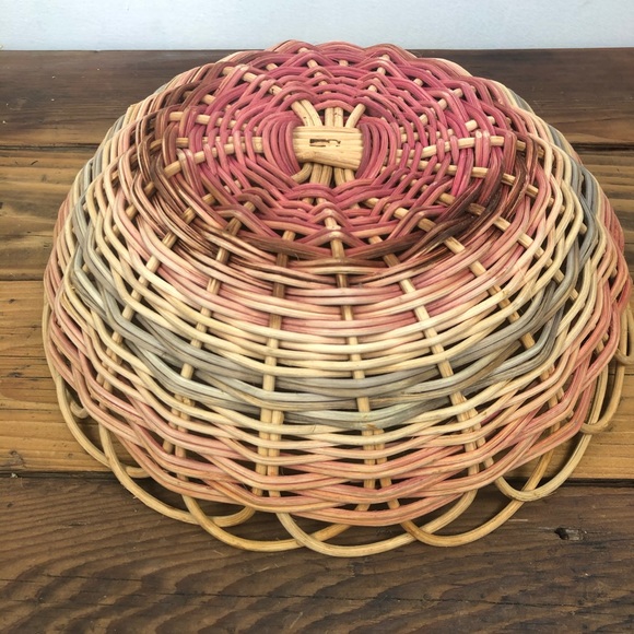 Handmade Hand dyed Boho basket one of a kind Cottagecore - Picture 6 of 15
